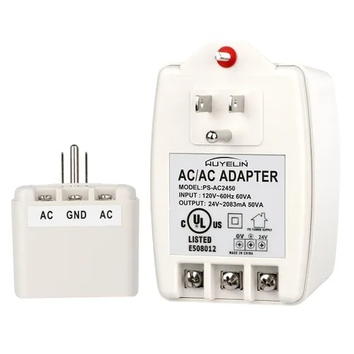 Vista 3 de Transformador de pared de 24 VCA 50 VA con fusible PTC, compatible con todas las versiones de timbre, termostato Nest, Ecobee, Sensi y Honeywell