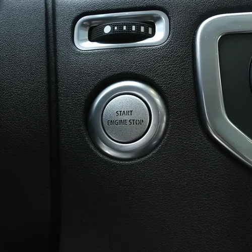 Vista 10 de LLKUANG Cubierta adhesiva para interruptor de botón de arranque y parada de motor rojo y plateado para LR4 Discovery 4 y Land Rover Range Rover