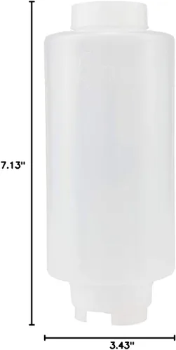 Vista 8 de Creative Mark Cylo FIFO - Botella exprimible vacía – Paquete de 12 – Botella invertida de 32 onzas con válvula de silicona antigoteo hermética