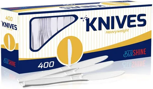 Vista 8 de Paquete de 400 cucharas de sopa desechables de plástico blanco extra pesadas, cubiertos blancos resistentes, utensilios, fiestas, cenas, servicios