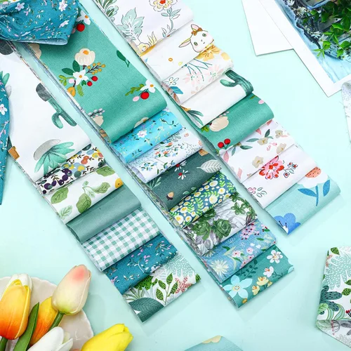 Vista 5 de Kingdder Tiras de Tela de Gelatina para Acolchado, Rollo de Retazos de 2.55 Pulgadas, Rollo de Algodón para Patchwork, Tela de Gelatina