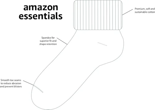 Vista 2 de Tienda Essentials Calcetines de algodón para niñas y niños pequeños, 9 pares