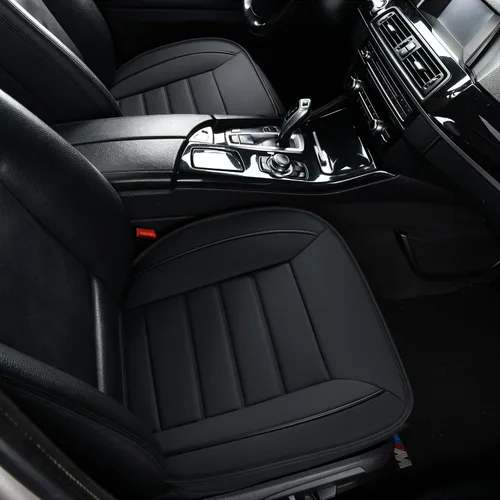 Vista 2 de 1 funda protectora de asiento de automóvil, funda protectora para asiento delantero, de piel sintética de lujo, para el interior del automóvil