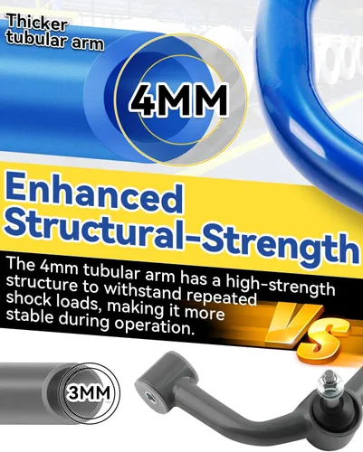Vista 4 de Brazos de control superiores delanteros para Silverado Sierra 2500HD 3500HD 3500HD 2000-2010, elevación de 2-4 pulgadas, 2 piezas de brazo