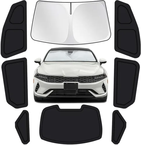 Vista 74 de Parasoles para ventanas de auto para bebé, 4 unidades de 20 x 12 pulgadas, adherencia estática, cubiertas para ventanas laterales, frontales