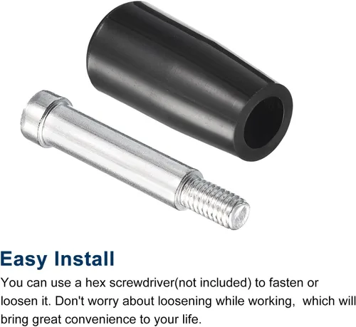 Vista 4 de uxcell Mango giratorio, 1 unids M6x33mm (DXL) roscado tornillo de mano pomos manivela mango para la industria torno fresadora