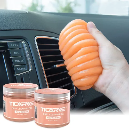 Vista 9 de TICARVE Paquete de 2 gel de limpieza para masilla de coche, limpiador de ventilación de automóvil, herramientas automáticas, limpiador