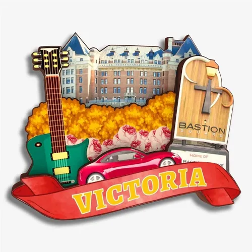 Vista 16 de Imán de nevera de Vancouver Canadá Colección de Madera 3D Madera Hecho a Mano de Viajes Ciudad Recuerdos Refrigerador Imán Decoración del Hogar