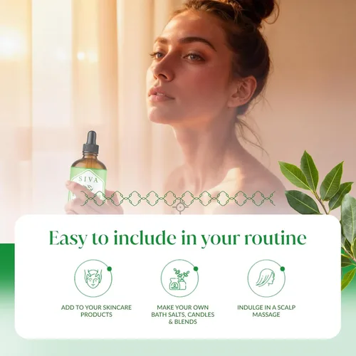 Vista 6 de Siva Aceite esencial de alcanfor – 4 onzas líquidas – Aceite de alcanfor 100% natural – para difusor, cara, cuidado de la piel, aromaterapia