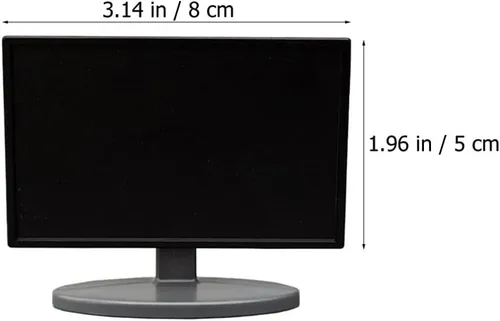 Vista 4 de Toyvian Mini modelo de TV de 3.14 x 2.55 x 0.78 pulgadas, accesorio de muebles de casa de muñecas, televisión de simulación de plástico para muñecas
