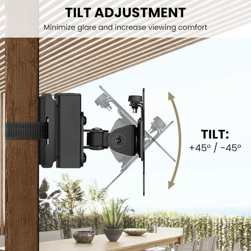 Vista 8 de CondoMounts ZeboZap ZZTVS2011 - Soporte de poste VESA universal con placa VESA extraíble de 2.953 in y 3.937 in Soporte de poste sin taladrar Se