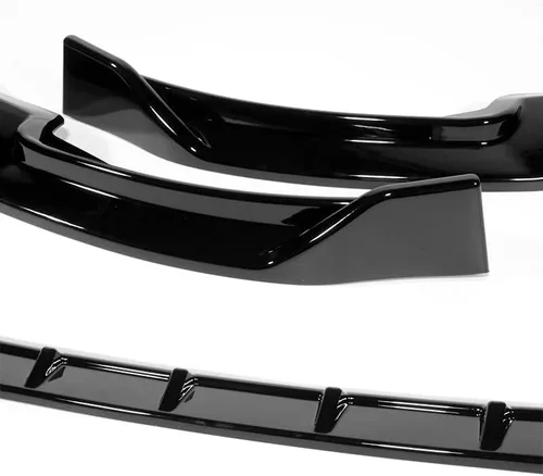 Vista 5 de Kit de 3 bordes para parachoques delantero compatible con Nissan 370Z 2013-2020, alerón de protección divisor estilo GT, difusor de aire y barbilla