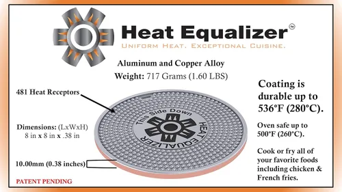 Vista 2 de The Heat Equalizer - Difusor de calor para estufa de gas, aluminio y aleación de cobre, cubierta de placa caliente y quemador de estufa, cubierta