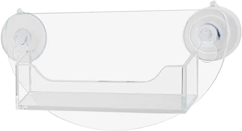 Marketing Holders Soporte para tarjetas de visita de montaje en ventana con ventosas para tarjetas de citas de 3.5 x 2 pulgadas, acrílico