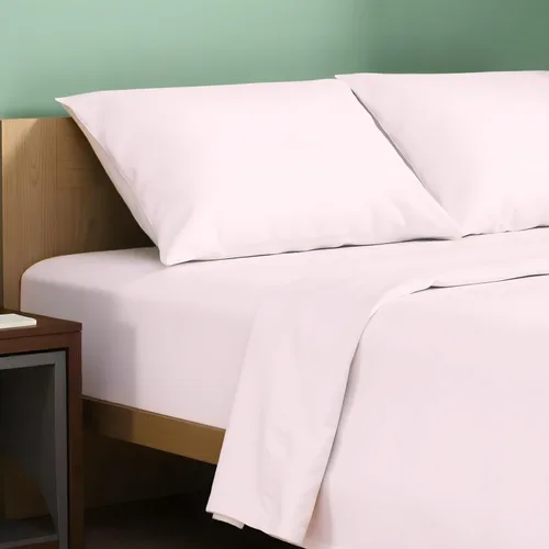 Vista 29 de TEXAS LINEN CO. Paquete de 2 juegos de sábanas de percal de algodón 100% orgánico, suaves, transpirables y refrescantes, con esquinas profundas