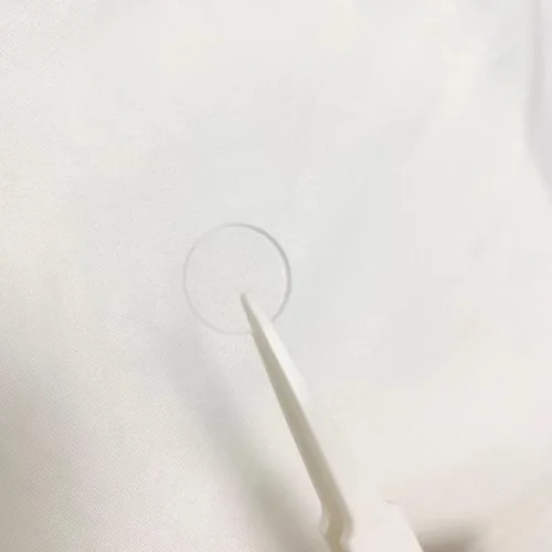 Vista 2 de 100 piezas de tamaño total de 0.472 in y 0.020 in de grosor de cristal de ventana de cuarzo JGS2