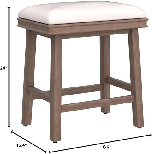 Vista 86 de Sophia & William Taburete de bar de altura de mostrador para isla de cocina, taburetes de mostrador de 24 pulgadas con patas de madera, asiento