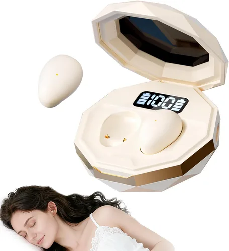 sunvito Auriculares para dormir de lado, mini auriculares invisibles inalámbricos Bluetooth 6.0 Micro Sleep Auriculares, auriculares ocultos con