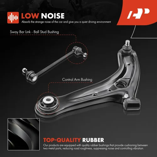 Vista 6 de A-Premium Kit de suspensión delantera, brazo de control inferior, barra estabilizadora delantera, compatible con Mazda 2 2011 2012 2013 2014