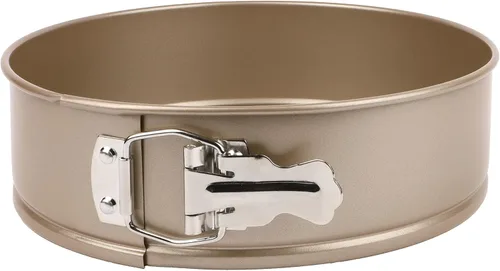 Vista 4 de David Burke Molde para hornear estriado de 9" - Molde para pasteles Bundt de acero al carbono - Bronce