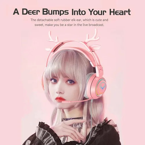 Vista 3 de Auriculares estéreo para juegos para PS4, PC, Xbox One y PS5, cancelación de ruido, auriculares sobre la oreja con micrófono, luz LED, sonido