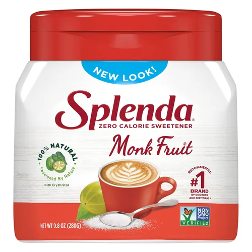 Vista 6 de SPLENDA Frasco edulcorante granulado a base de plantas sin calorías Monk Fruit, 19 onzas