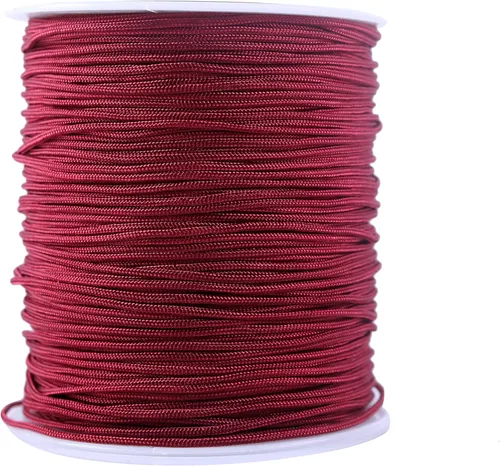 Vista 35 de KONMAY 1 rollo de cuerda de nailon de 150 yardas, trenzado de 0.016 in de nailon Shamballa Macramé/cordón de cuentas, cordón de nudo chino, cuerda