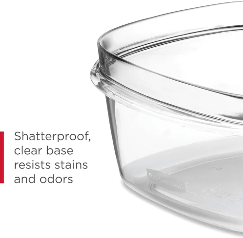 Vista 2 de Rubbermaid Premier Recipiente de almacenamiento de alimentos, juego de 10 piezas, gris, sin BPA, apto para microondas y lavavajillas