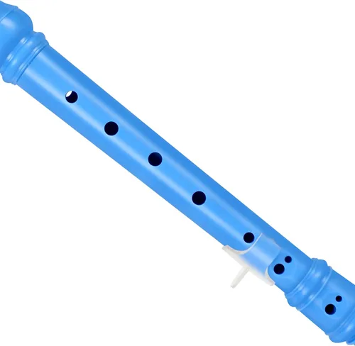 Vista 3 de Eastrock Grabadora de instrumentos de estilo alemán soprano azul 3 piezas para principiantes con varilla de limpieza, tabla de dedos, bolsa