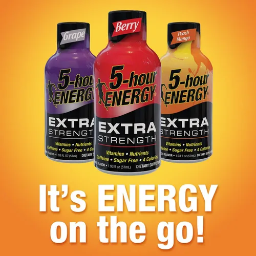 Vista 4 de 5-hour ENERGY Shot, Cereza extra fuerte, 1.93 onzas, 12