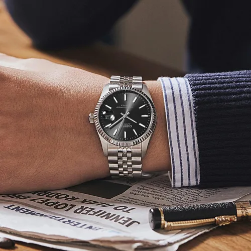 Vista 4 de CADISEN Relojes automáticos MIYOTA 8215 Reloj de pulsera impermeable para hombre, 38mm