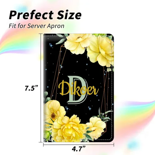 Vista 48 de Diseña Tus Propios Libros de Servicio con Nombre e Iniciales para Camareras, Dikoer Libro de Servicio de Camarero Personalizado con Nombre