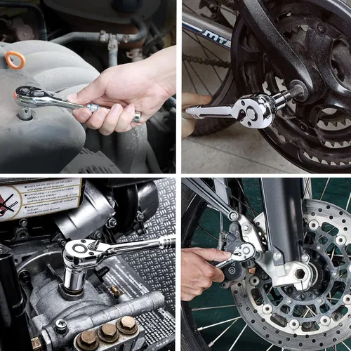 Vista 7 de ValueMax Juego de 14 piezas hembra E-Torx Star Socket Set, 14", 38" y 12" Drive, juego de llaves de estrella externas hembra con riel, juego