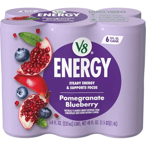 Vista 26 de V8 Energy Strawberry Banana Juice Energy Drink, lata de 8 onzas líquidas (paquete de 24)