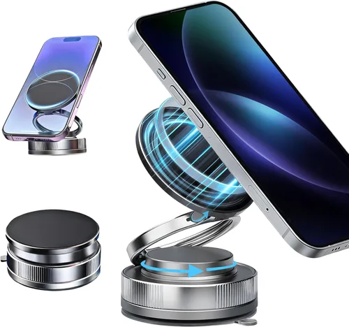 Vista 12 de Soporte magnético para teléfono para automóvil 2026, 3800gf MagSafe compatible con iPhone 17/16/15, Android, ventosa de 180+libras, soporte