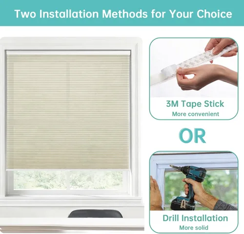 Vista 27 de Changshade Persianas Opacas, Persianas Celulares sin Cordón, Persianas Opacas de Panal de Abeja, Persianas de Oscurecimiento de Habitación