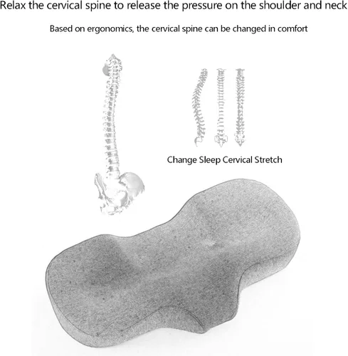 Vista 6 de Contour Memory Foam Pillow Cervical Pillow for Neck Pain Relief Ergonomic Pillow for Sleeping Orthopedic Neck Pillow with Washable Cover Bed Pillows