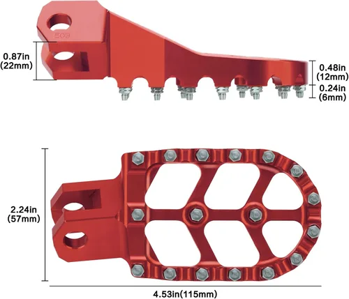 Vista 5 de LKV Estriberas SUZUKI para motocicleta (rojo)