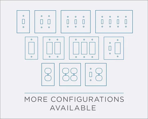 Vista 3 de Embellecedor para interruptor de pared Franklin Brass de diseño clásico de bolitas, embellecedor de interruptor, marco de interruptor