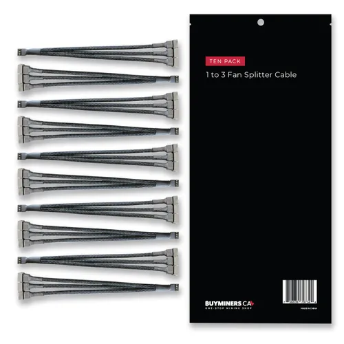 Vista 7 de Cable de extensión divisor de ventilador de PC, divisor de ventilador PWM de 1 a 3 compatible con ventiladores de refrigeración de PC de 3 y 4