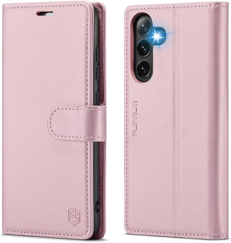 Vista 10 de FLIPALM Funda tipo cartera para Samsung Galaxy A26 5G, con bloqueo RFID, tarjetero de crédito, de piel sintética, función atril, funda protectora a