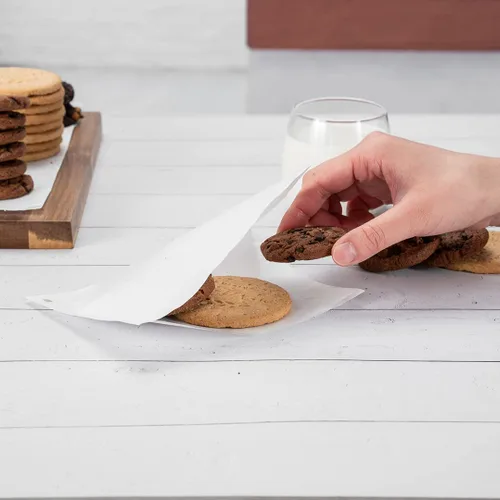 Vista 5 de Restaurantware Bag Tek - Bolsas dobles abiertas de 6.25 x 4.75 pulgadas, 100 hojas pequeñas de papel delicatessen, desechables, a prueba de grasa