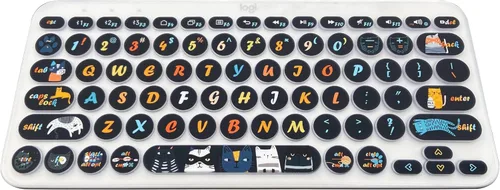 Vista 3 de Logitech K380/Pebble Keys 2 K380s - Funda de silicona para teclado multidispositivo, gato