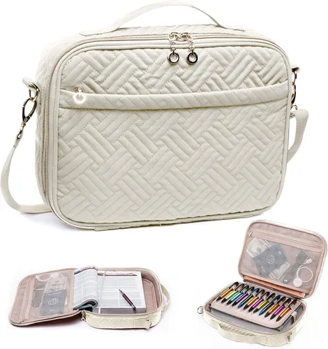 Elegante funda para la Biblia de IMAGINING para mujer, funda para Biblia con asas y bolsas, gran regalo y protector de libros