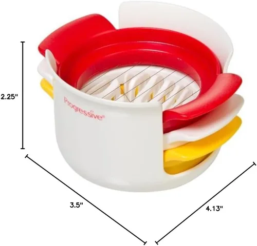 Vista 7 de Rebanador de Huevos Compacto Prepworks by Progressive, blanco, rojo y amarillo