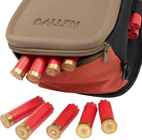 Vista 8 de Allen Company Shotgun Shell Pouch - Clay, Trap, and Skeet Shooting Accessories - Hunting and Gun Range Gear - Soft Canvas Design - Coffee/Copper