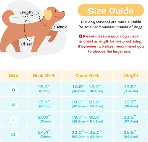 Vista 5 de Weesiber Chubasquero para perro, abrigo reflectante para perro, poncho impermeable para perro, chaqueta de lluvia ajustable para perro, resbalador