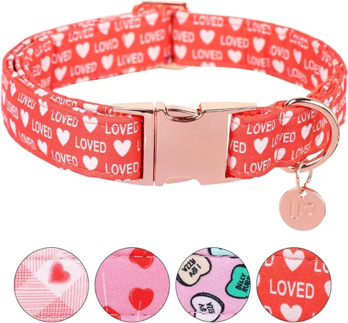 Vista 10 de Collar de perro de algodón de dinosaurio con hebilla de metal, collar de regalo para niñas o niños pequeños, medianos y grandes, lindos collares