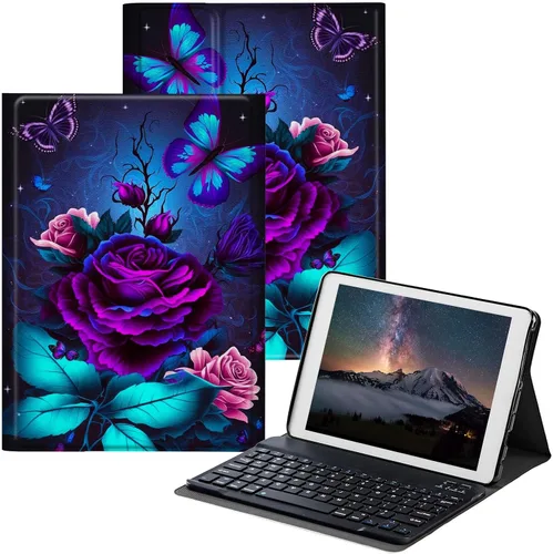 Vista 20 de Funda para Samsung Galaxy Tab S6 Lite 2022/2020 con teclado inalámbrico desmontable y soporte ajustable para proteger la tableta para Samsung Galaxy