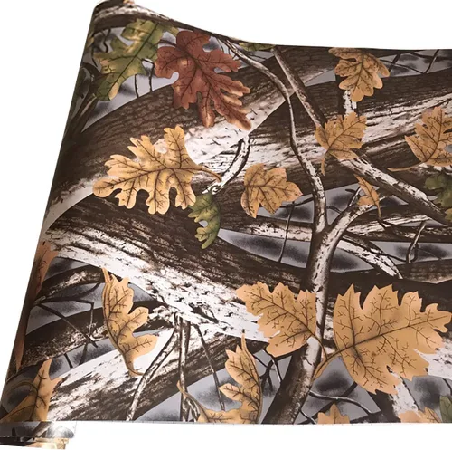 Vista 8 de Queenbox - Rollo de vinilo auto-adhesivo para automóvil, 3.9 x 59.8 in (10 x 152 cm), diseño de camuflaje Planta 01